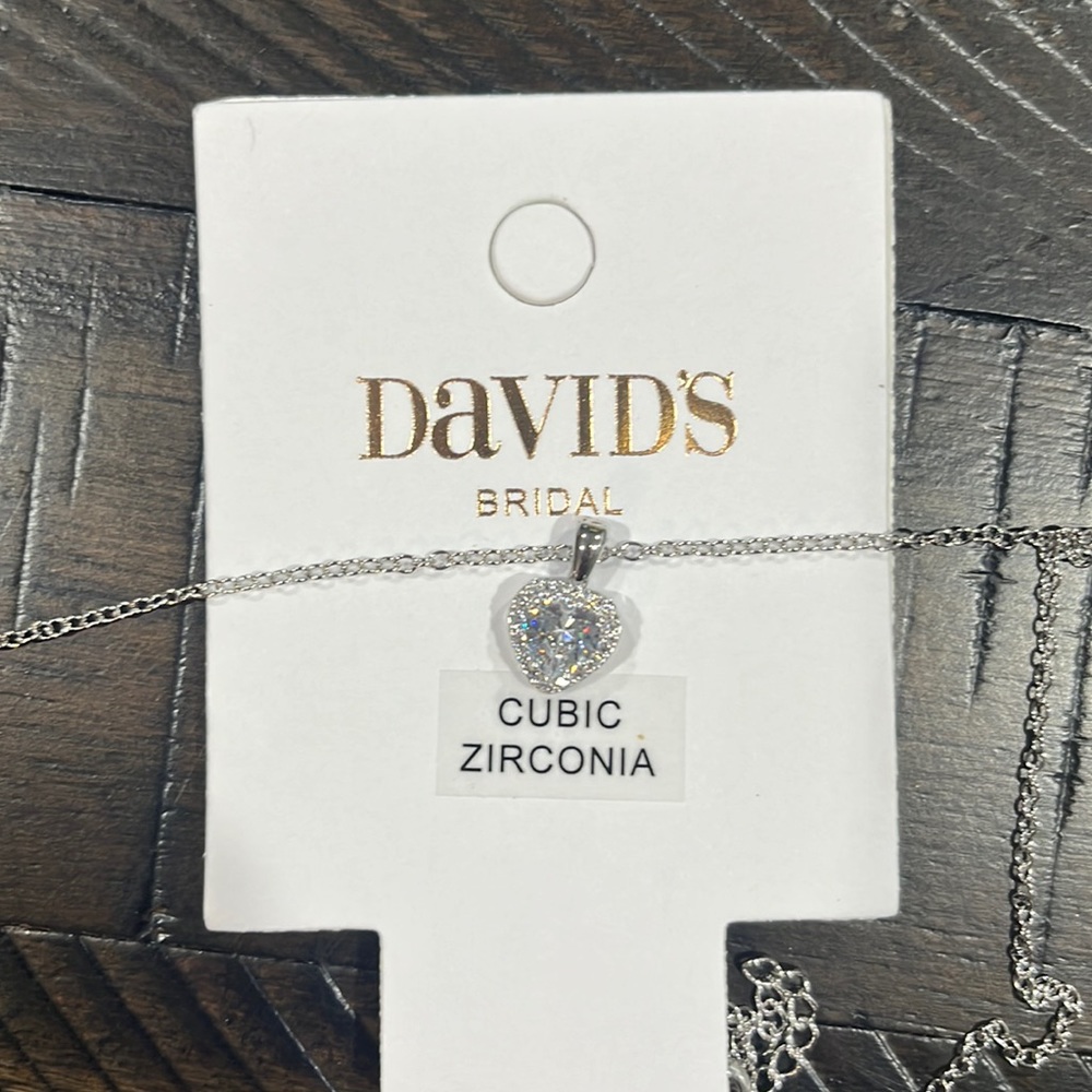 David’s bridal heart pendant necklace